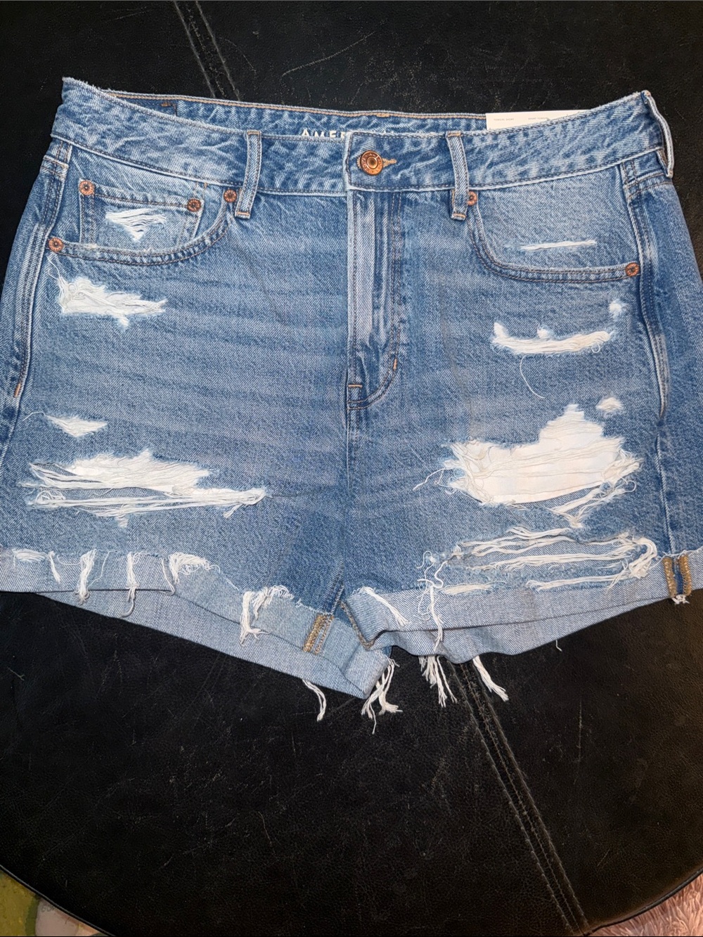 American Eagle Outfitters Light Blue Distressed Denim Shorts NWT size 10